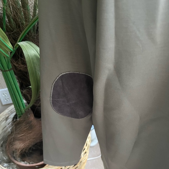 NWT Men’s Modal Blend Elbow Patch Long Sleeve Tee:Slim Fit Charcoal XL - Picture 4 of 5